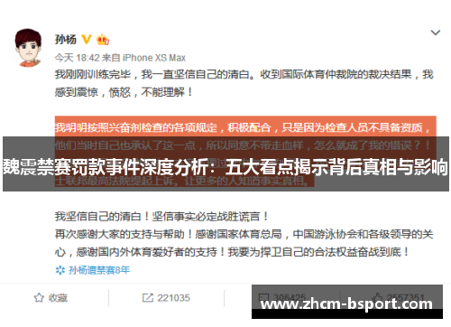 魏震禁赛罚款事件深度分析:五大看点揭示背后真相与影响 魏震禁赛罚款事件深度分析:五大看点揭示背后真相与影响